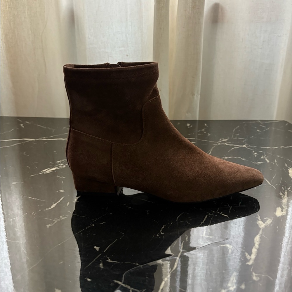 Jason Wu Pointy Toe Block Heel Genuine Leather Brown Suede Ankle Boots Dif sizes - Picture 14 of 15